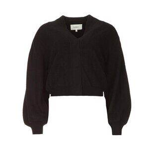 Ba&sh Alpaca Wool Damian Cardigan Sweater Puff Poof Sleeves Vintage Inspired